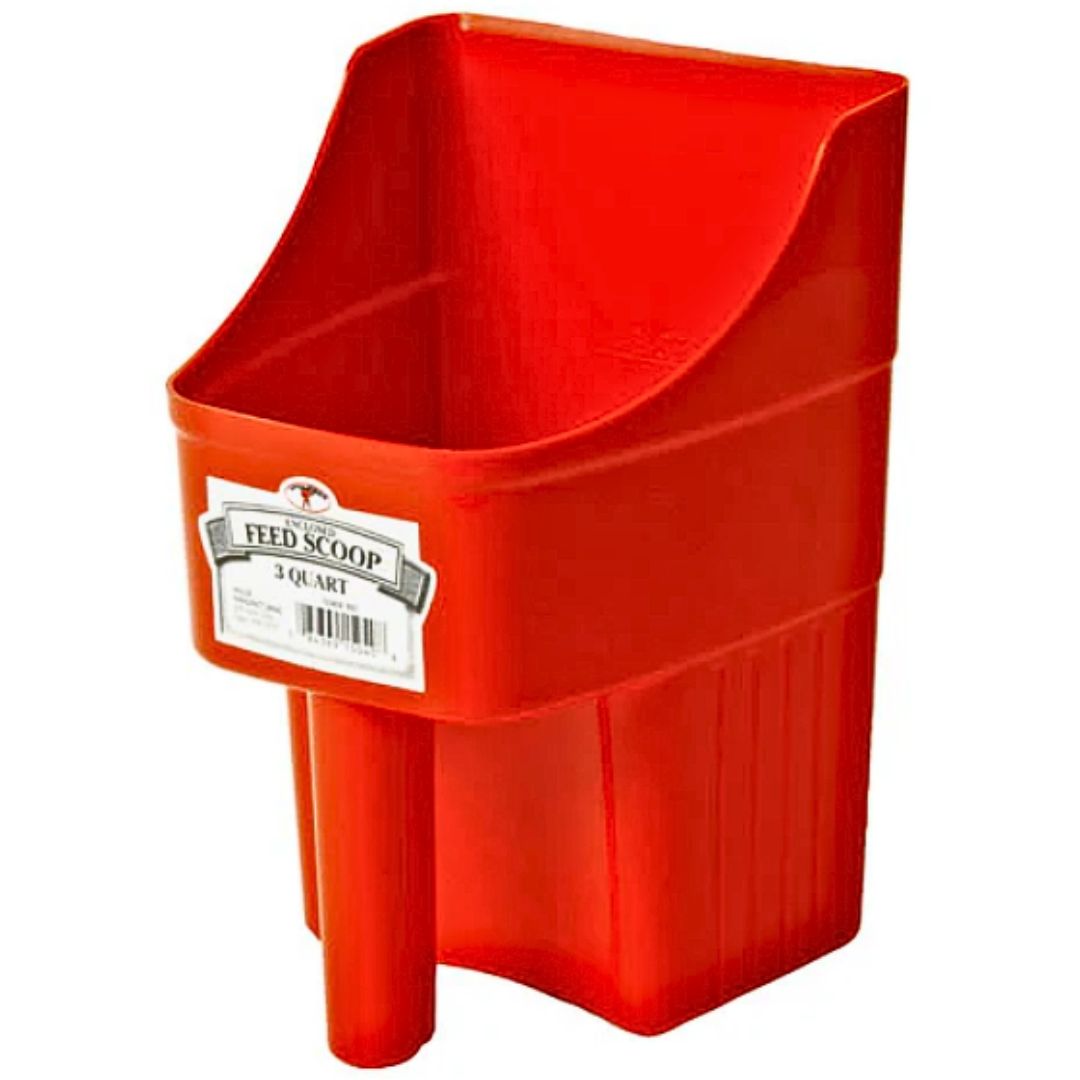 3QT ENCLOSED RED FEED SCOOP