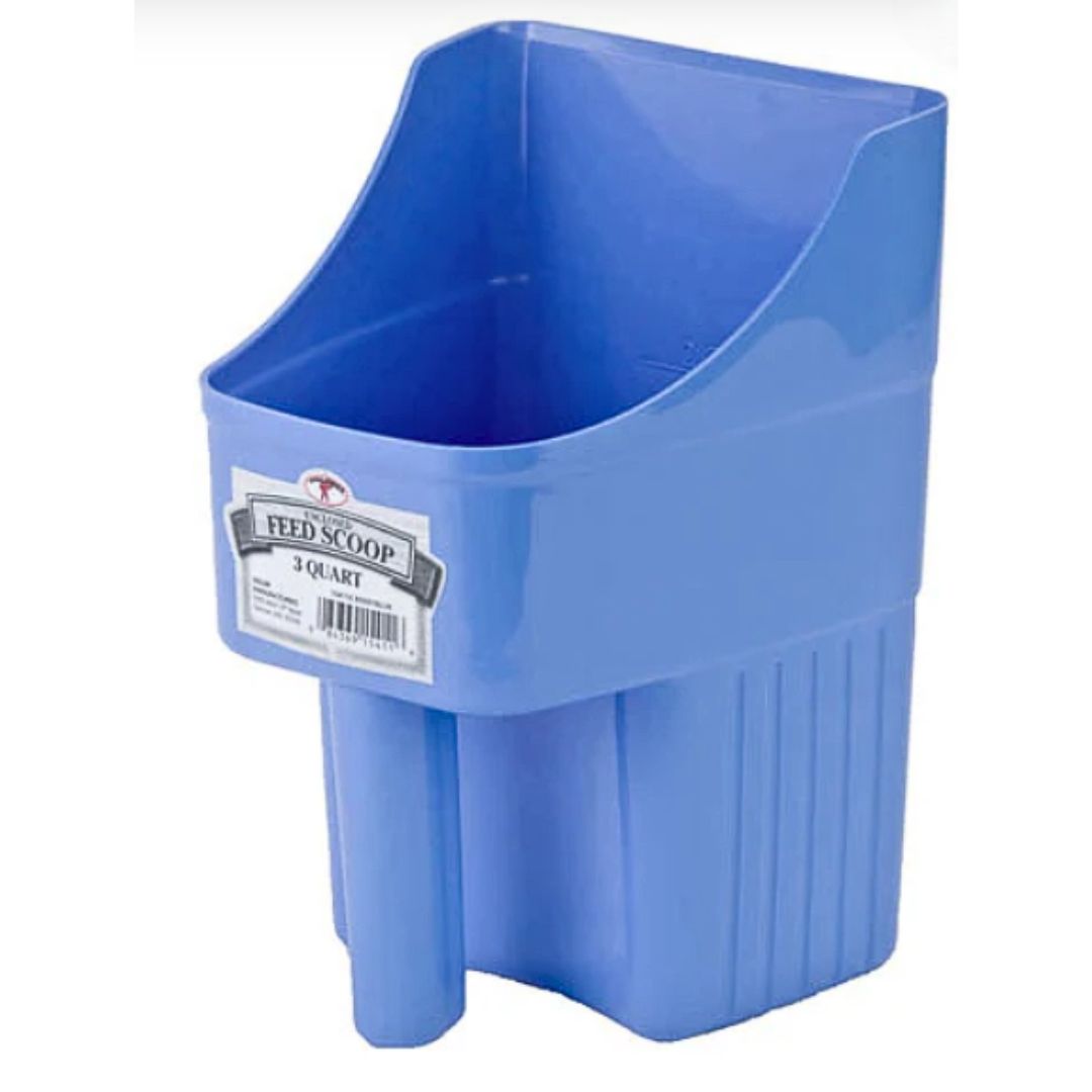 3QT ENCLOSED BLUE FEED SCOOP