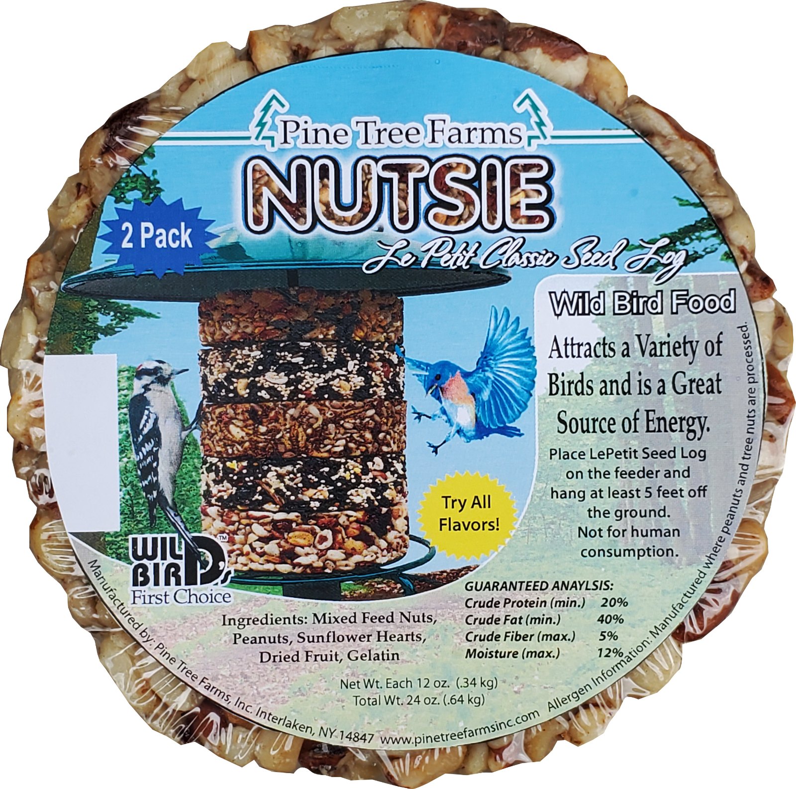 9.5OZ NUTSIE PETIT SEED LOG 2/