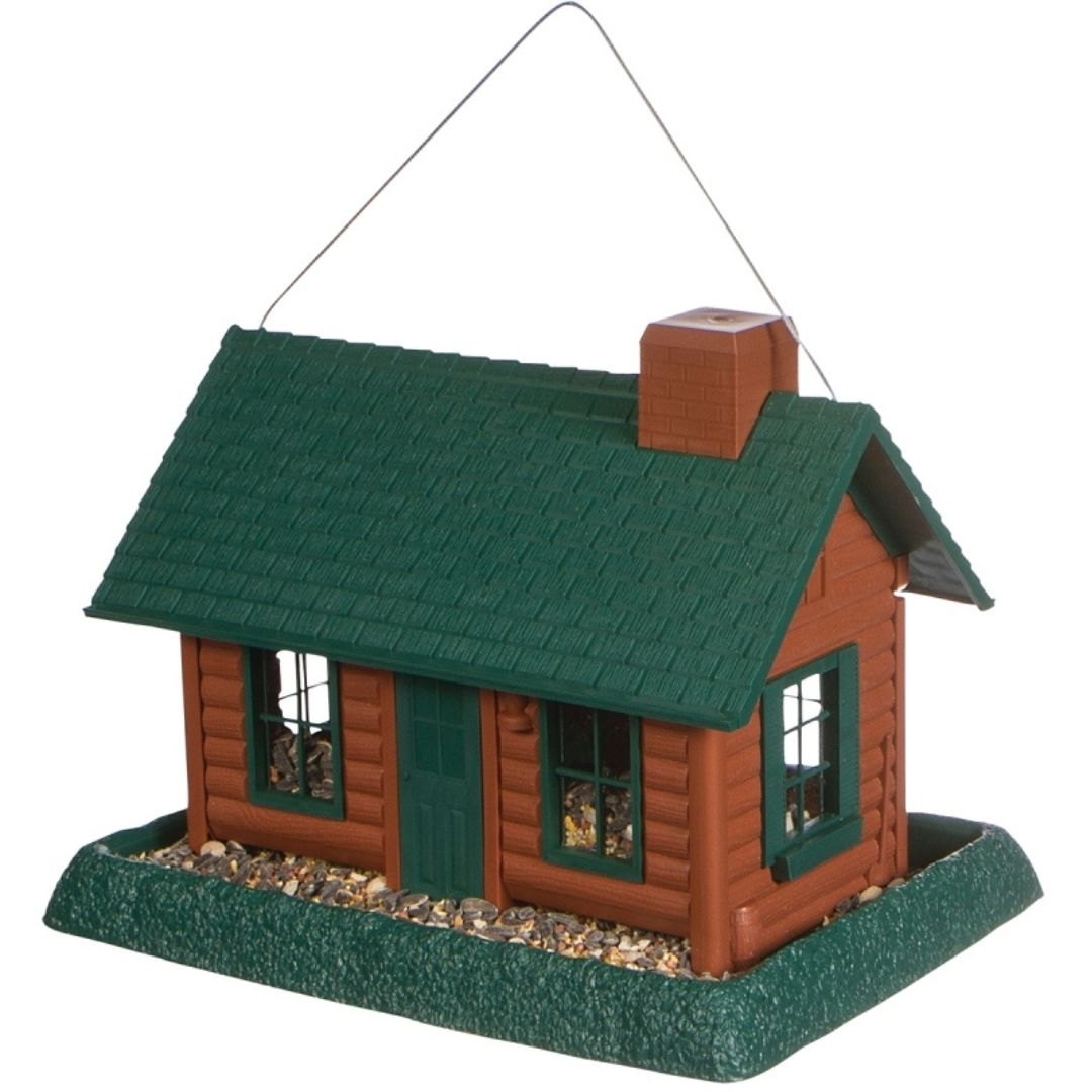 LG LOG CABIN BIRD FEEDR/ 9063M