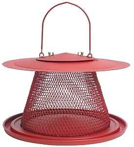 NO-NO CARDINAL BIRD FEEDER/RED