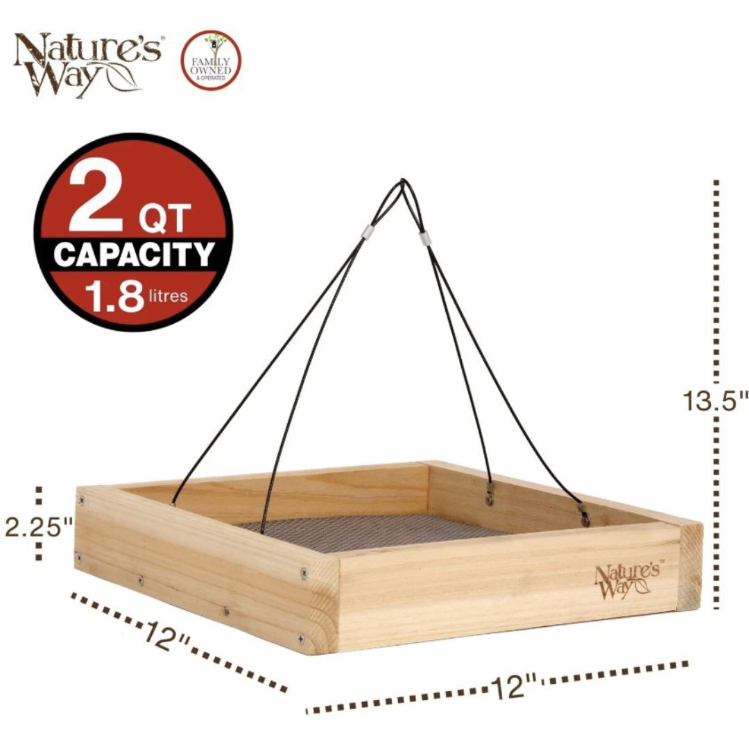4/CS NW BIRD CEDAR TRAY FEEDER